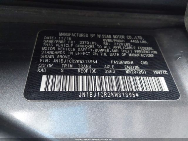 2019 NISSAN ROGUE SPORT JN1BJ1CR2KW313964 Photo 8