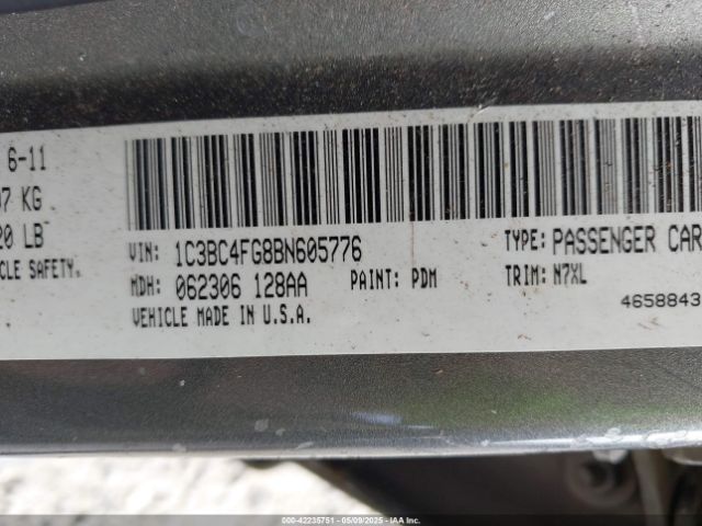 2011 CHRYSLER 200 1C3BC4FG8BN605776 Photo 8