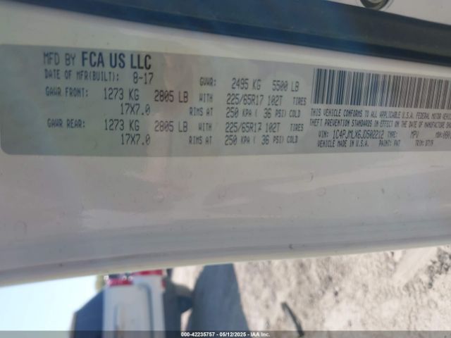 1C4PJMLX6JD502212 Jeep Cherokee Latitude Plus 4x4