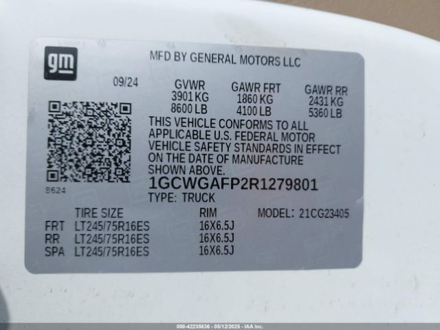 1GCWGAFP2R1279801 Chevrolet lv1