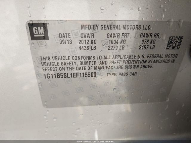 1G11B5SL1EF115500 Chevrolet Malibu 1ls