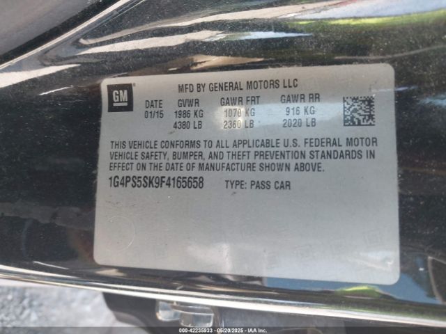 1G4PS5SK9F4165658 Buick Verano Leather Group