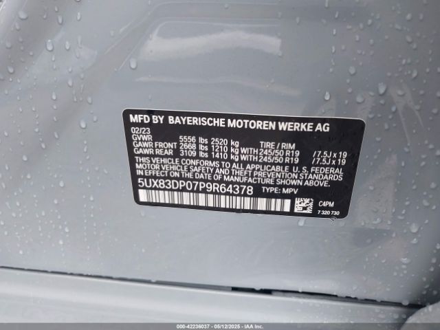 2023 BMW X3 5UX83DP07P9R64378 Photo 8