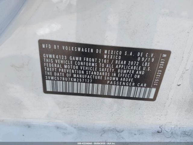 2019 VOLKSWAGEN JETTA 3VWC57BU7KM257127 Photo 8