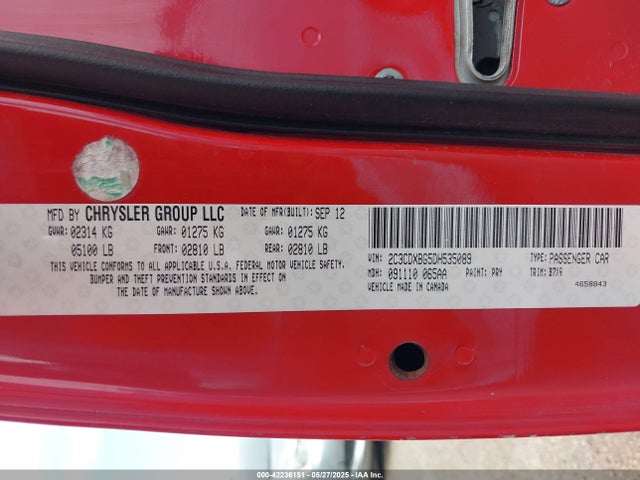 Продажа на аукционе авто 2013 Dodge Charger Se, vin: 2C3CDXBG5DH535089, номер лота: 42236151
