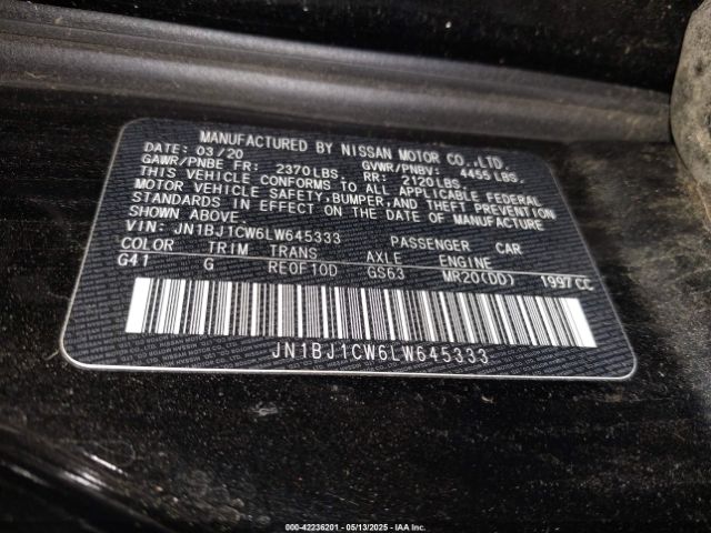 JN1BJ1CW6LW645333 Nissan Rogue Sport S Awd Xtronic Cvt