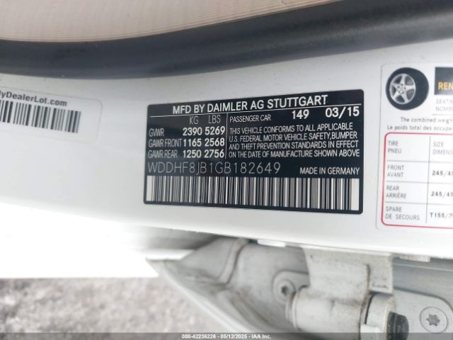 2016 MERCEDES-BENZ E 350 WDDHF8JB1GB182649 Photo 8