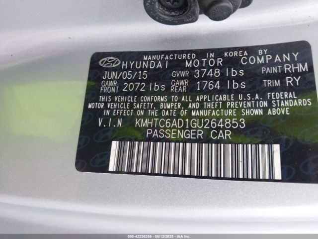 KMHTC6AD1GU264853 Hyundai Veloster