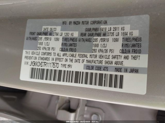 JM3KKCHD7R1117570 Mazda Cx-90 3.3 Turbo Preferred Plus