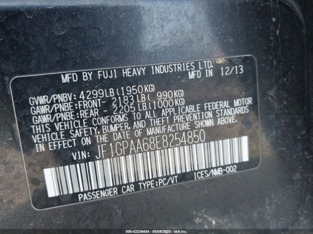 2014 SUBARU IMPREZA JF1GPAA68E8254850 Photo 8