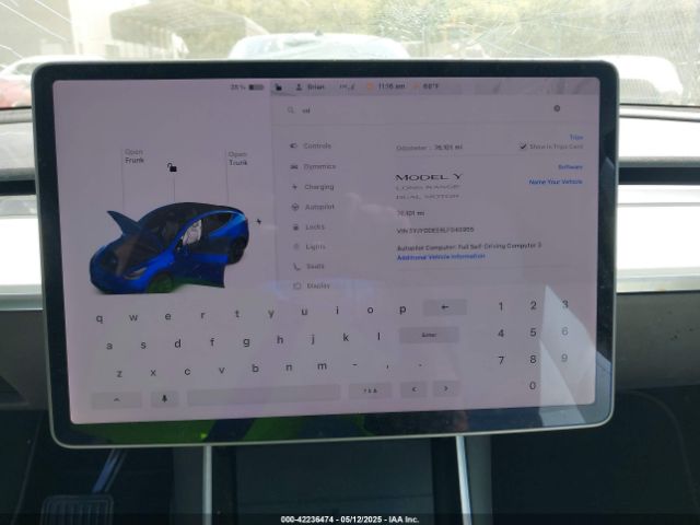 5YJYGDEE6LF040955 Tesla Model Y Long Range Dual Motor All-wheel Drive
