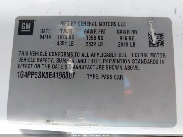 1G4PP5SK3E4196307 Buick Verano