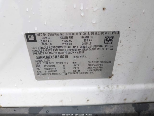 2018 GMC TERRAIN 3GKALMEX6JL318710 Photo 8