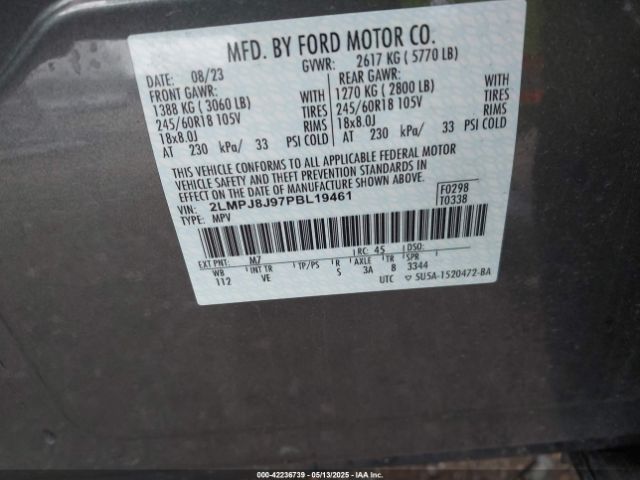 2023 LINCOLN NAUTILUS 2LMPJ8J97PBL19461 Photo 8