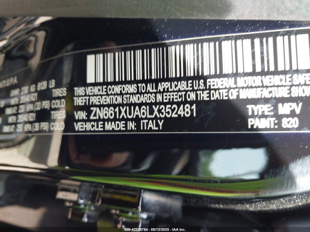 ZN661XUA6LX352481 Maserati Levante