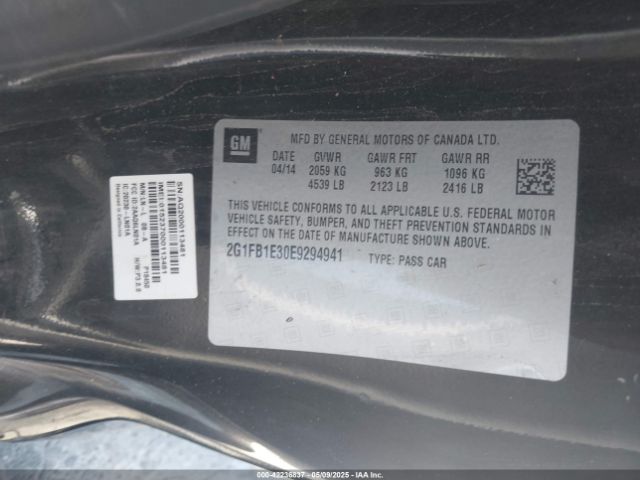 2014 CHEVROLET CAMARO 2G1FB1E30E9294941 Photo 8