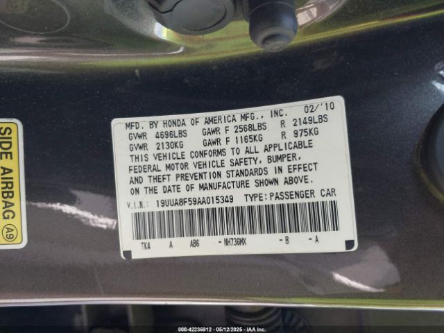2010 ACURA TL 19UUA8F59AA015349 Photo 8