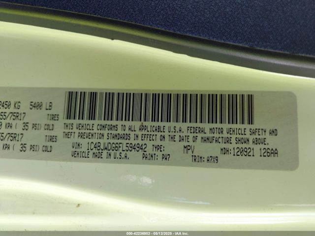 1C4BJWDG6FL594942 Jeep Wrangler Unlimited Sport