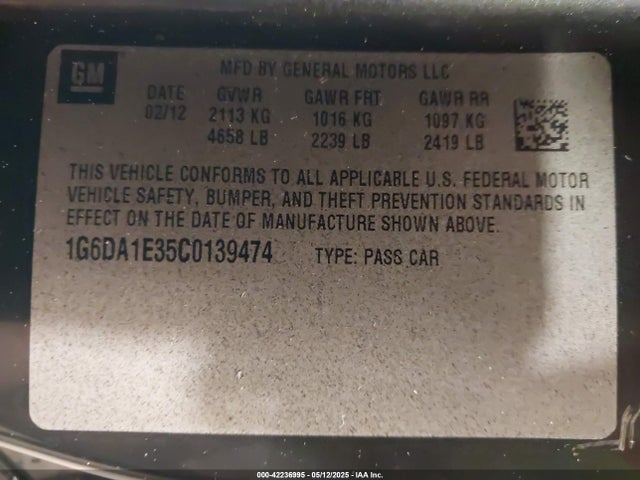 2012 CADILLAC CTS 1G6DA1E35C0139474 Photo 8