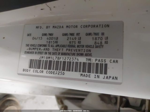 JM1BM1L78F1272374 Mazda Mazda3 I Touring