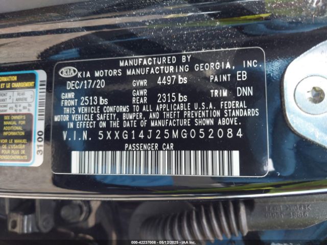 5XXG14J25MG052084 KIA K5 LXS