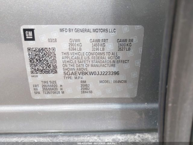 5GAEVBKW0JJ223396 Buick Enclave Premium