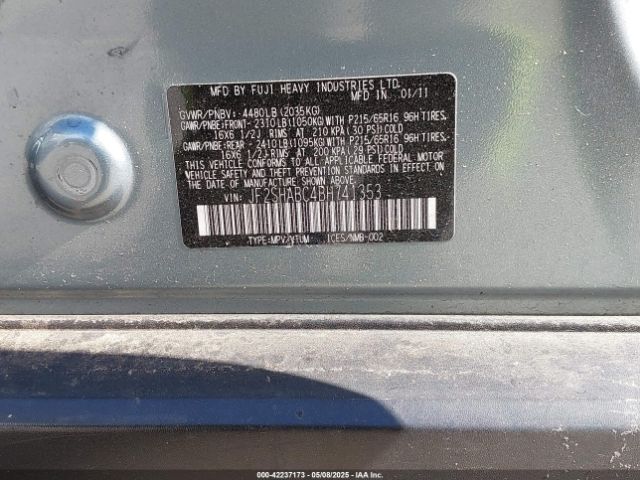 2011 SUBARU FORESTER JF2SHABC4BH741353 Photo 8