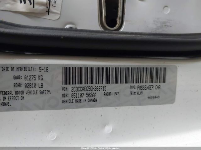 2C3CCAEG5GH268715 Chrysler 300