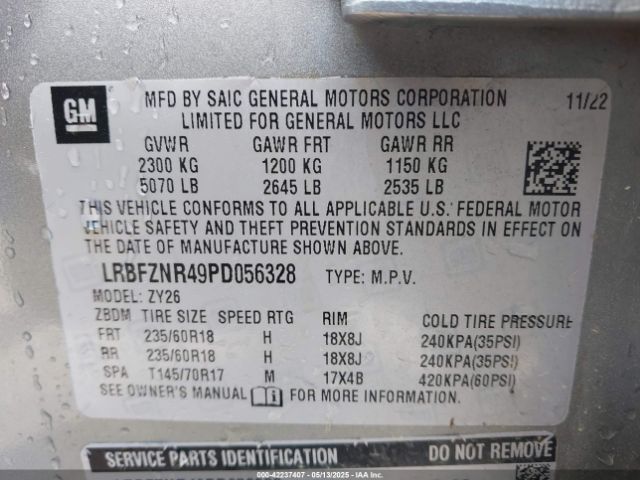 LRBFZNR49PD056328 Buick Envision Essence Fwd