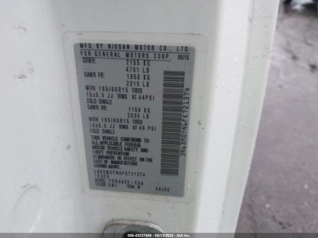 3N63M0YN6FK721374 Chevrolet City Express 1ls