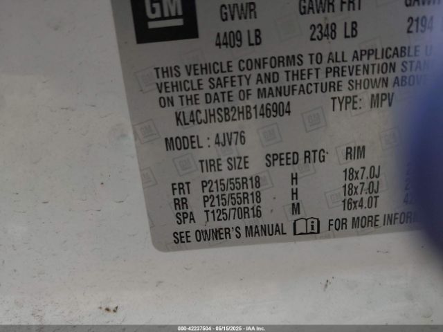 KL4CJHSB2HB146904 Buick Encore Premium
