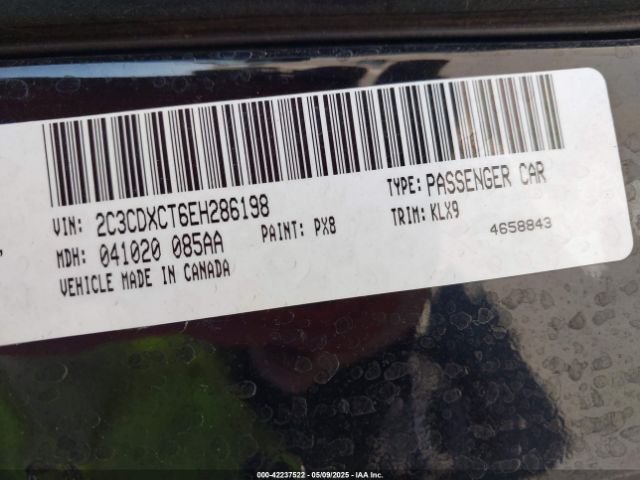 2C3CDXCT6EH286198 Dodge Charger Road/track