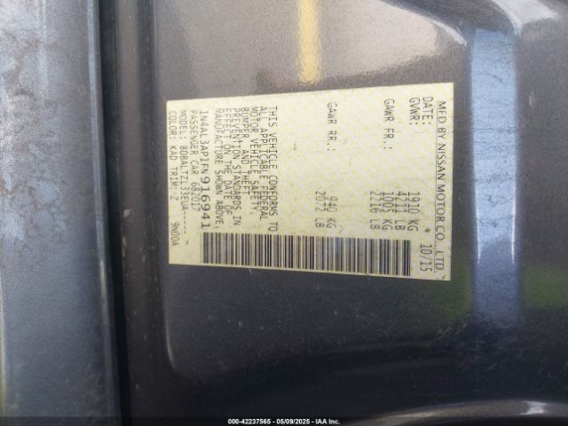 1N4AL3AP1FN916941 Nissan Altima 2.5 Sl