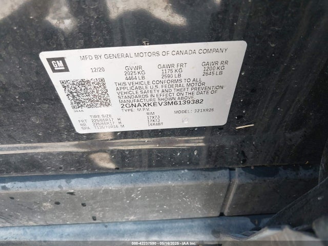 Chevrolet lyx 2021 2GNAXKEV3M6139382 Image 9