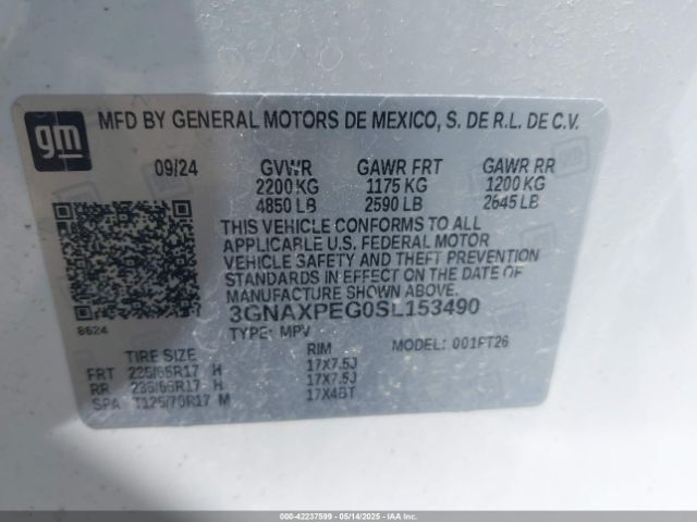2025 CHEVROLET EQUINOX 3GNAXPEG0SL153490 Photo 8
