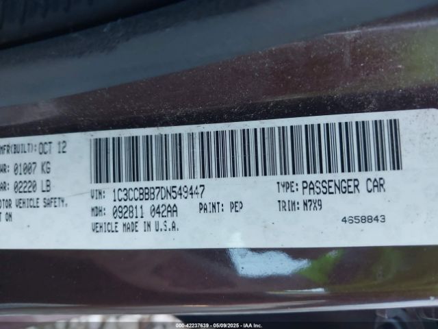 2013 CHRYSLER 200 1C3CCBBB7DN549447 Photo 8