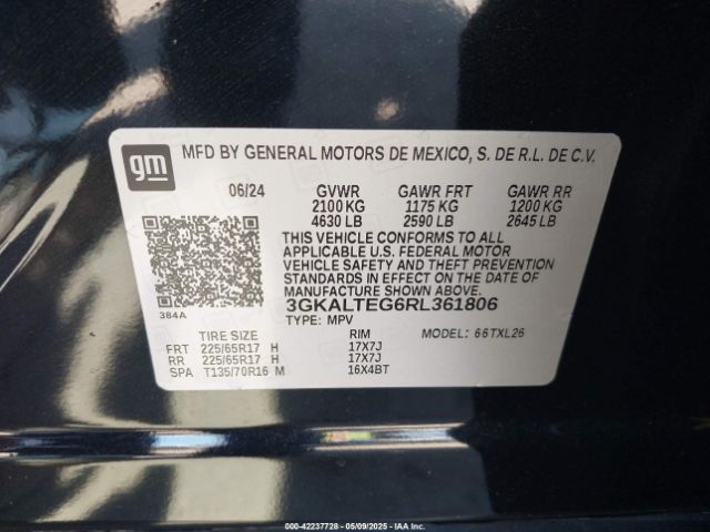 3GKALTEG6RL361806 GMC Terrain Sle