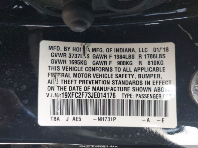 19XFC2F73JE014176 Honda CIVIC EX