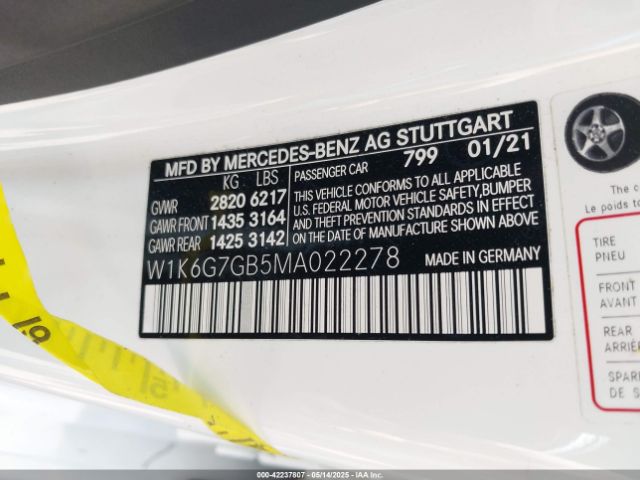 W1K6G7GB5MA022278 Mercedes-Benz m176