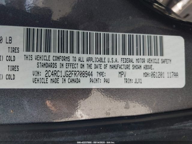 2C4RC1JG2FR708944 Chrysler Town & Country Limited