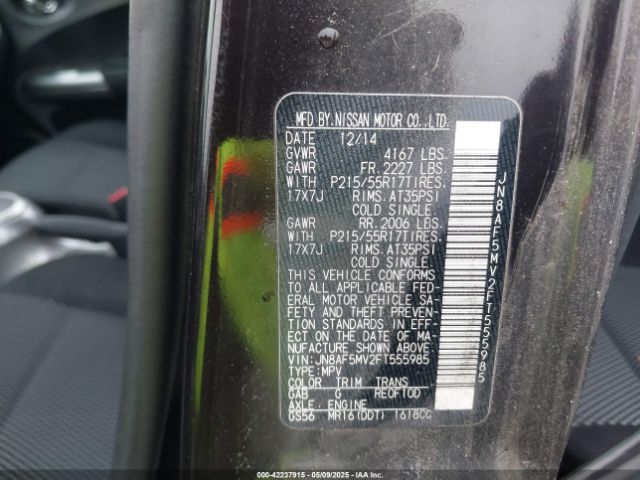 JN8AF5MV2FT555985 Nissan JUKE S