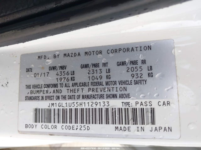 JM1GL1U55H1129133 Mazda py