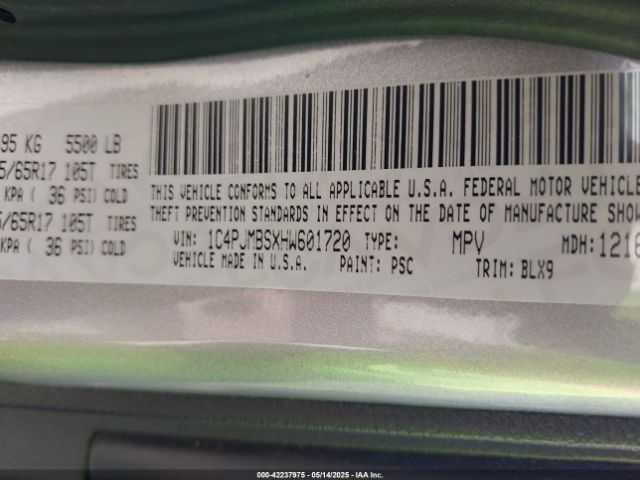 2017 JEEP CHEROKEE 1C4PJMBSXHW601720 Photo 8