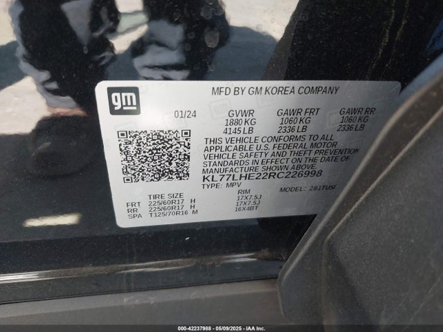 KL77LHE22RC226998 Chevrolet lih