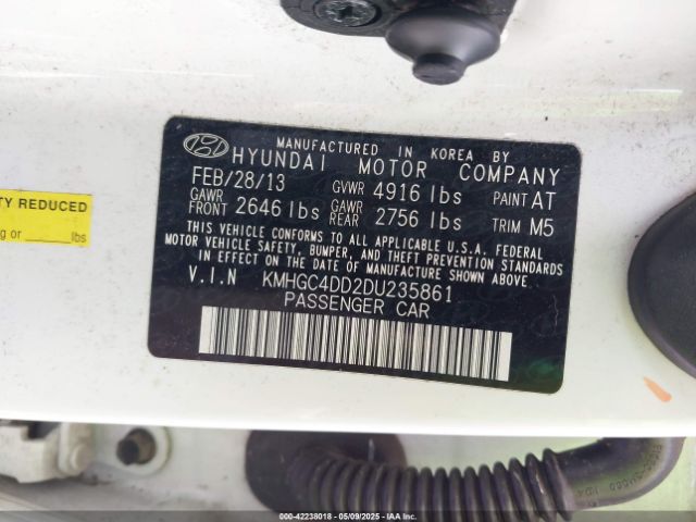 2013 HYUNDAI GENESIS KMHGC4DD2DU235861 Photo 8
