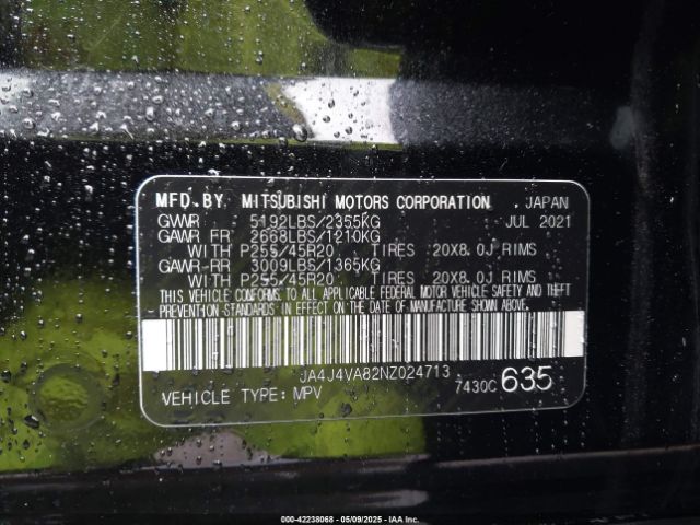 2022 MITSUBISHI OUTLANDER JA4J4VA82NZ024713 Photo 8