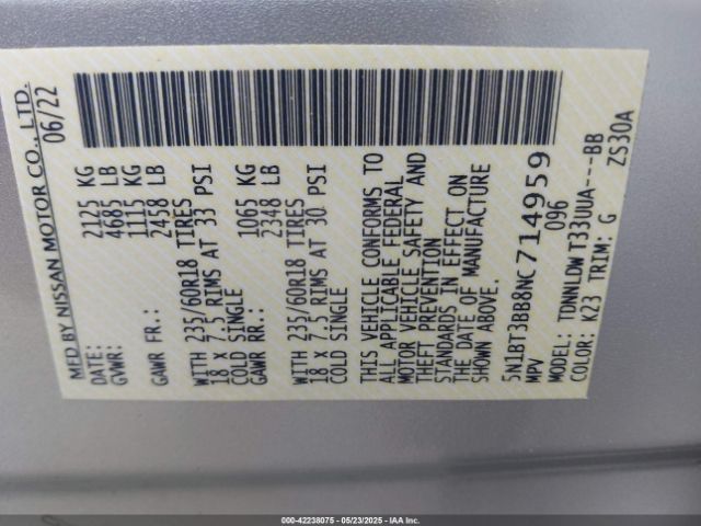 2022 NISSAN ROGUE 5N1BT3BB8NC714959 Photo 8