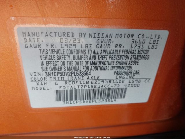 2023 NISSAN KICKS 3N1CP5DV2PL523564 Photo 8