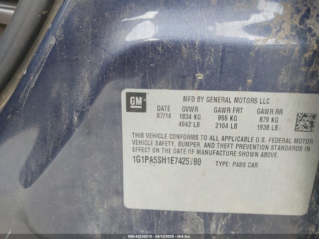 1G1PA5SH1E7425780 Chevrolet Cruze Ls Auto