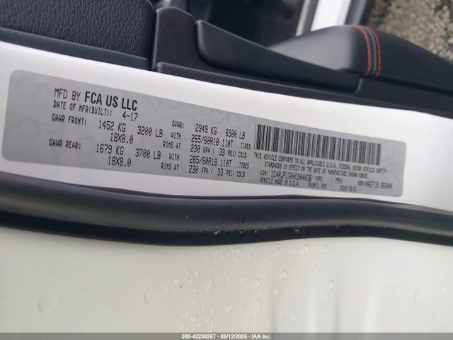 1C4RJFLG0HC904036 Jeep 2017